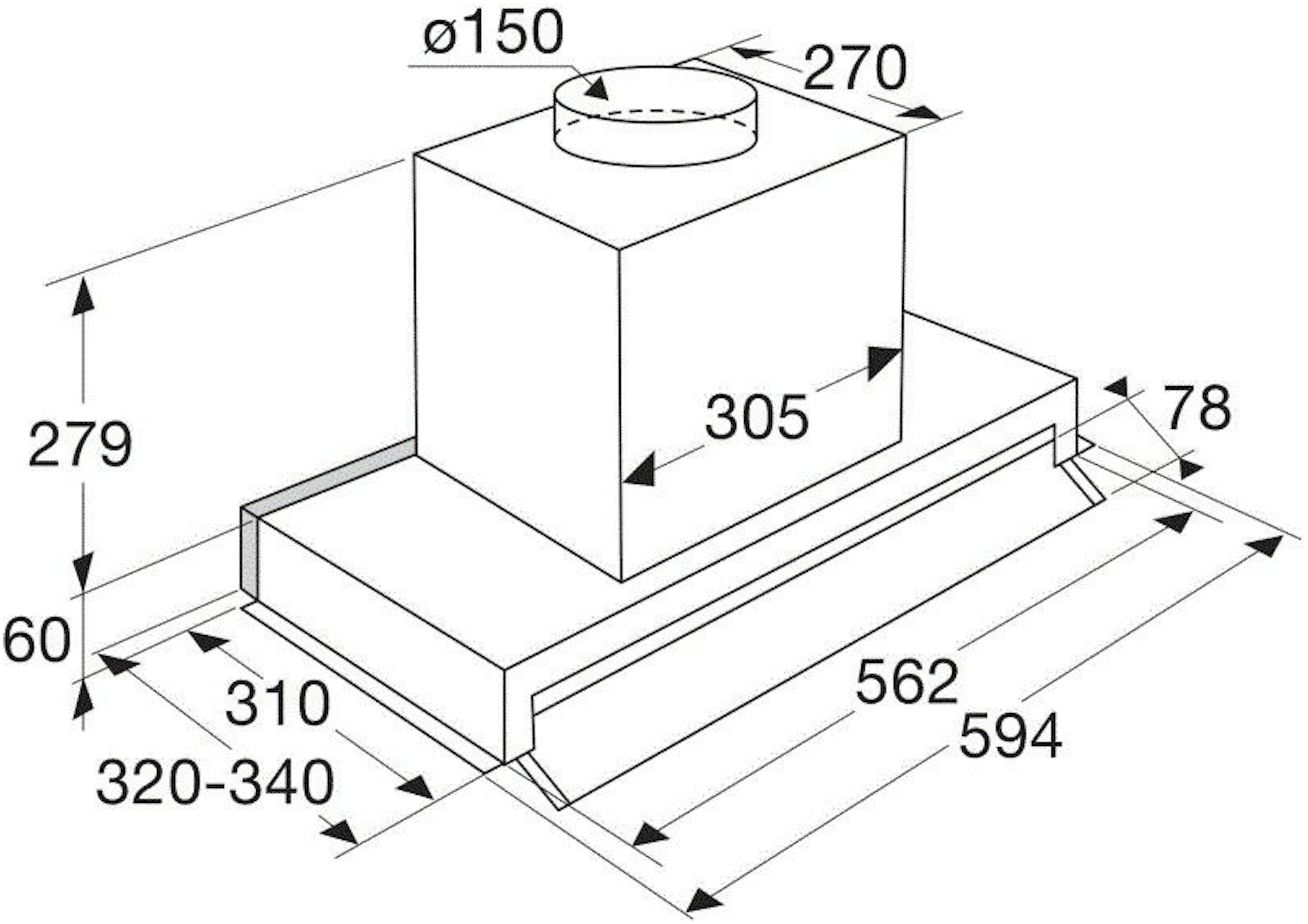 Pelgrim afzuigkap  IBS630MAT afbeelding 4