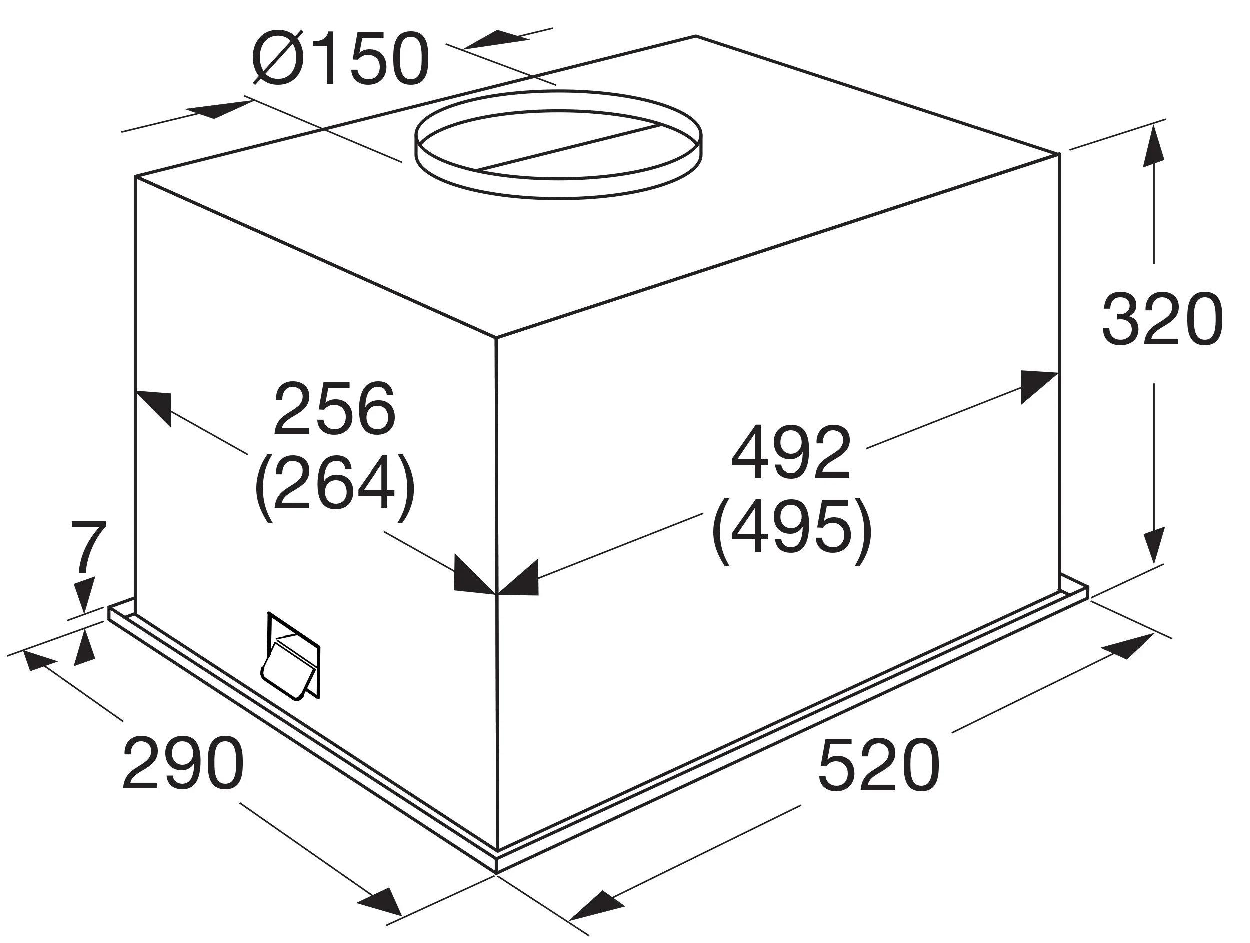 Pelgrim afzuigkap  ISW751RVS afbeelding 4