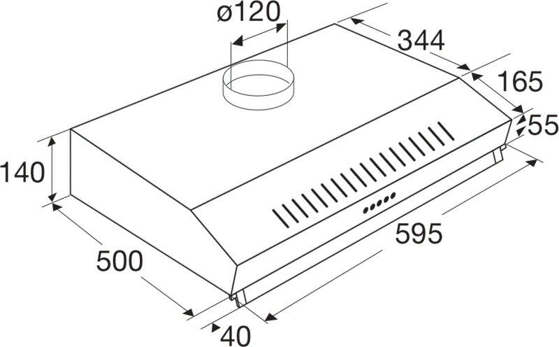 Pelgrim afzuigkap  OWA206WIT afbeelding 4