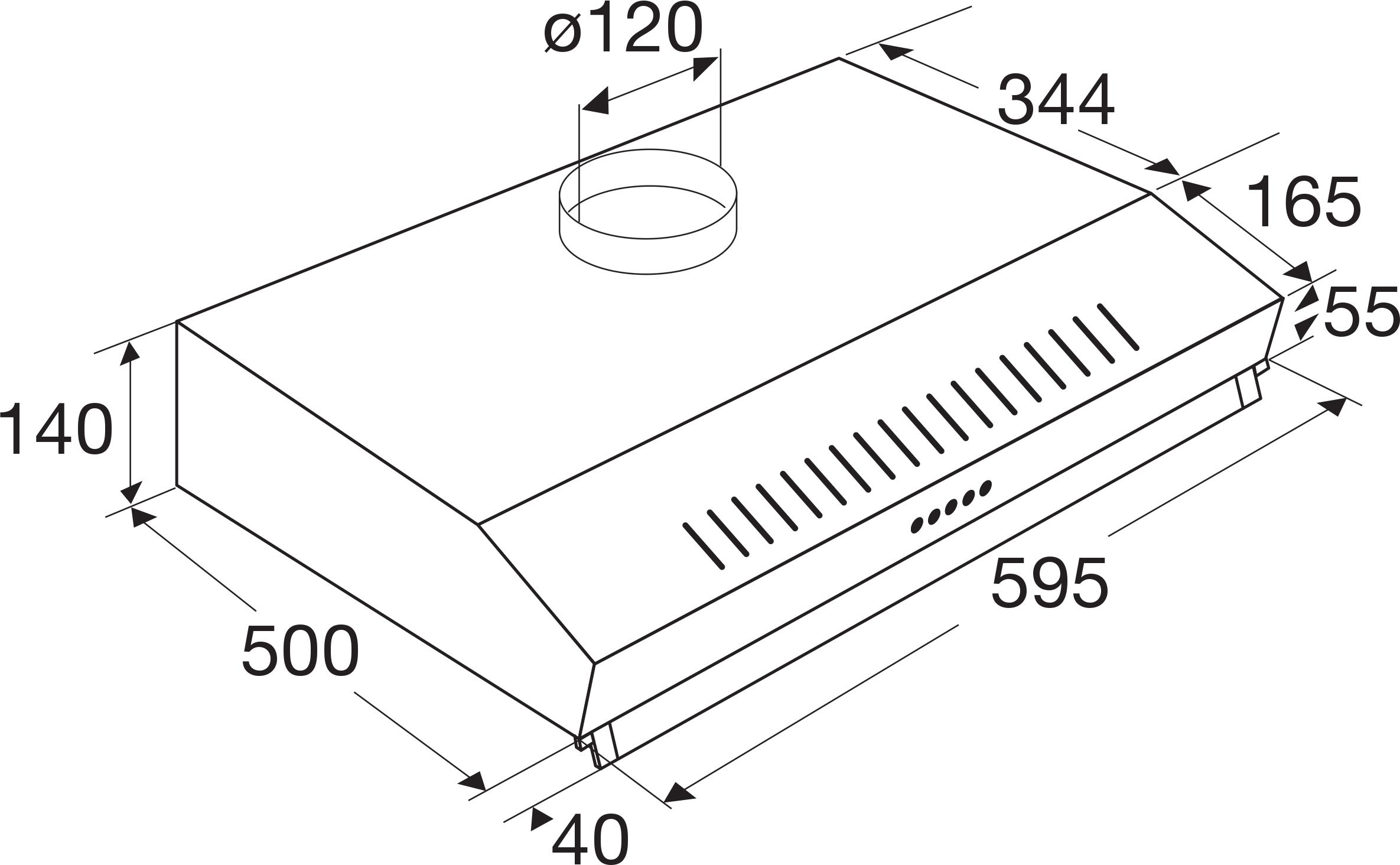 Pelgrim afzuigkap  OWA207WIT afbeelding 4