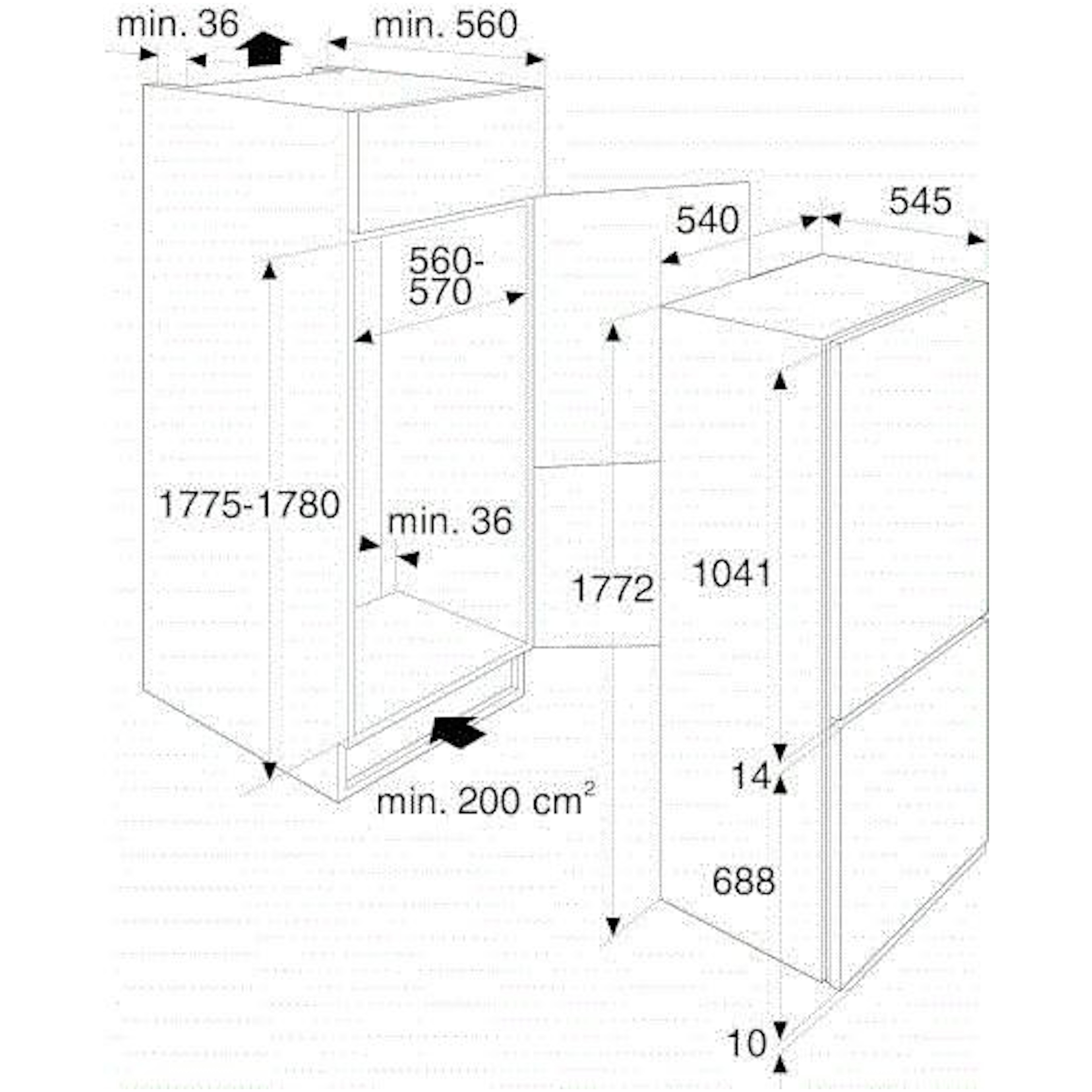 Pelgrim koelkast inbouw PCD23178L afbeelding 4