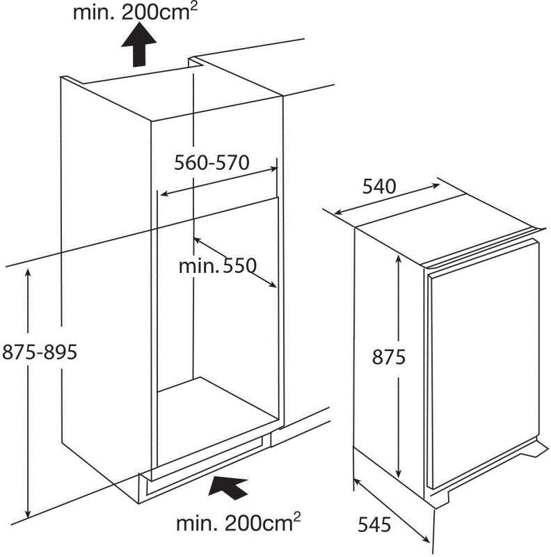 Pelgrim koelkast inbouw PKVS2088 afbeelding 4