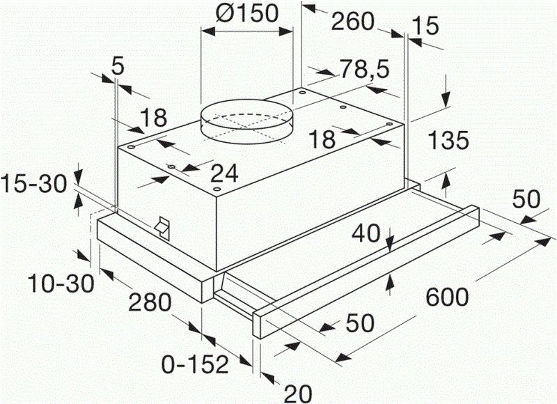 Pelgrim afzuigkap  SLK635RVS afbeelding 4