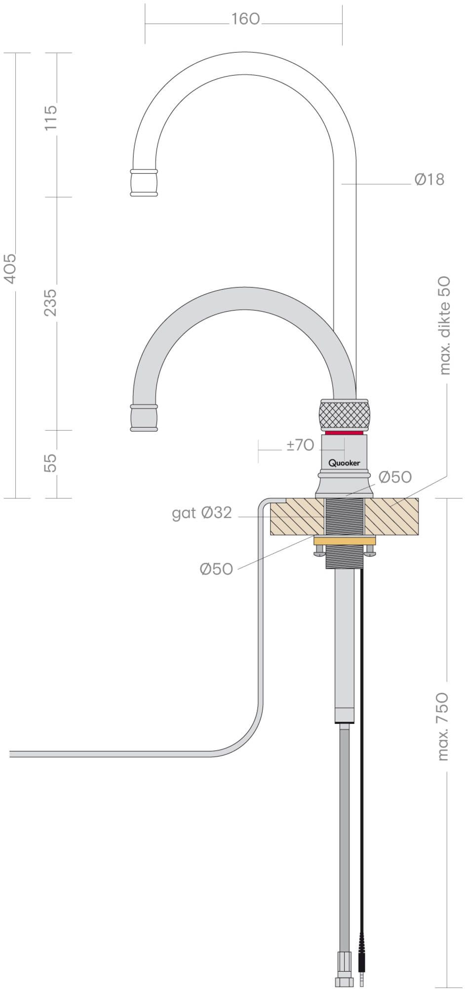Quooker 22+CNRCHR  kokendwaterkraan afbeelding 5