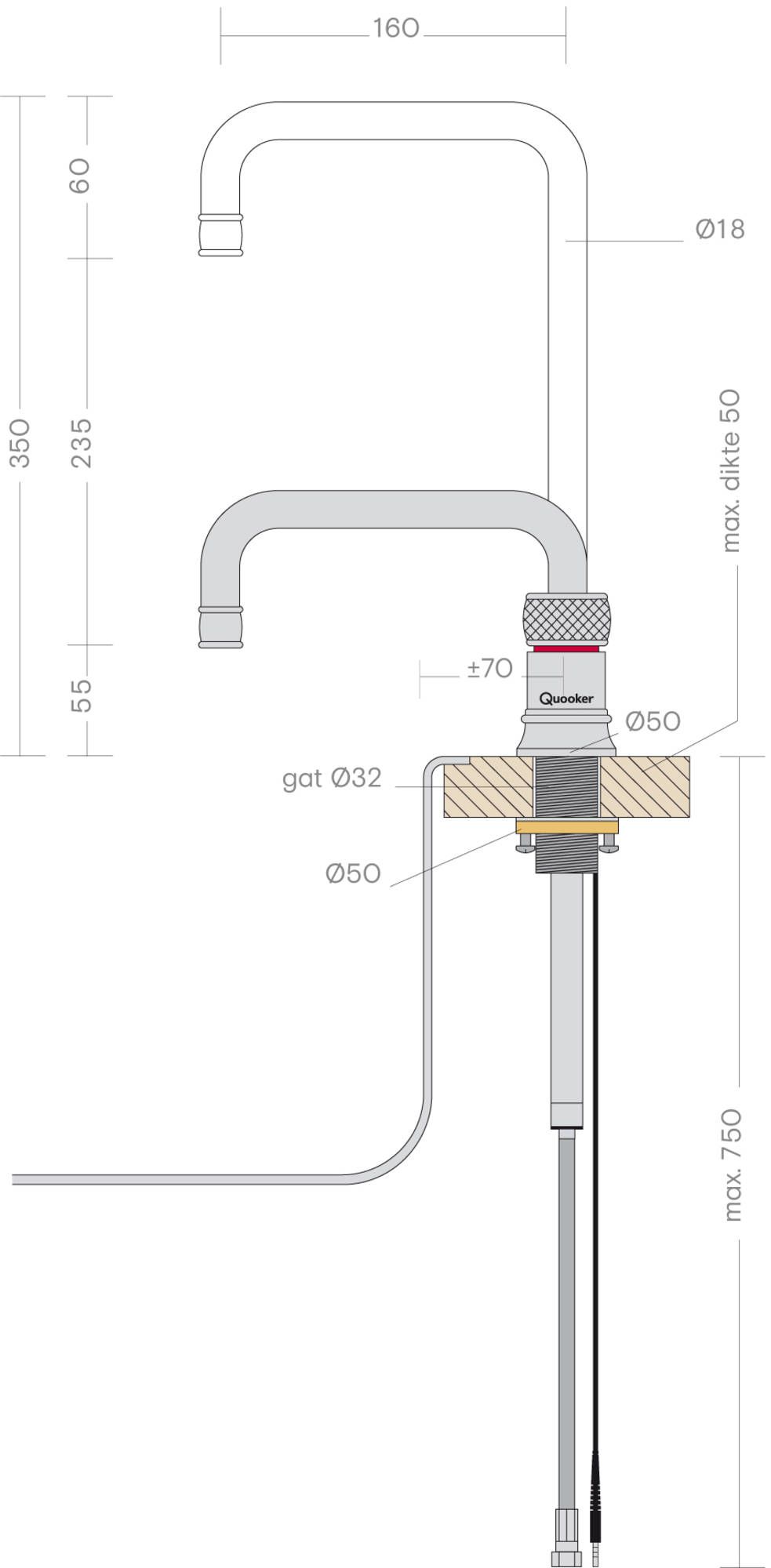 Quooker 22+CNSCHR  kokendwaterkraan afbeelding 5