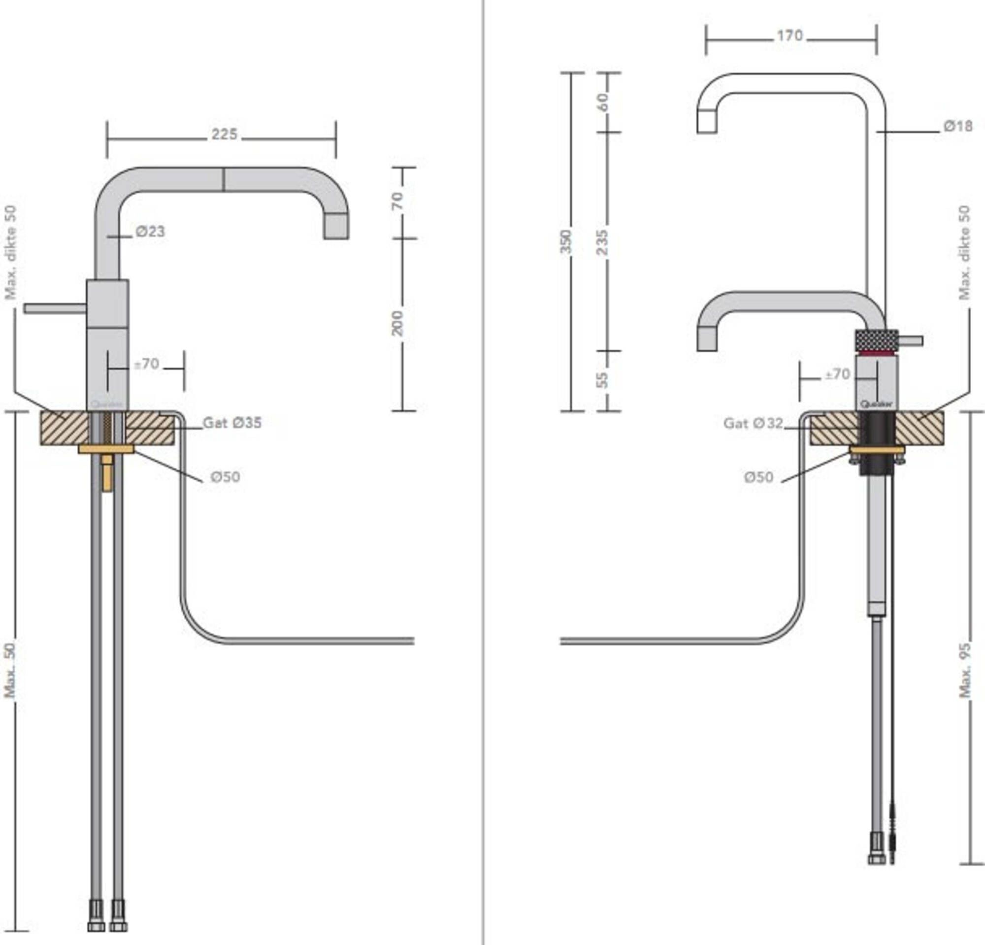 Quooker 22+NSCHRTT  kokendwaterkraan afbeelding 5
