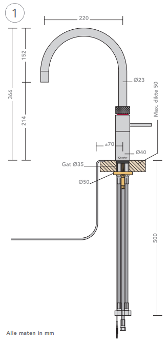 Quooker kokendwaterkraan  22FRPTN afbeelding 4