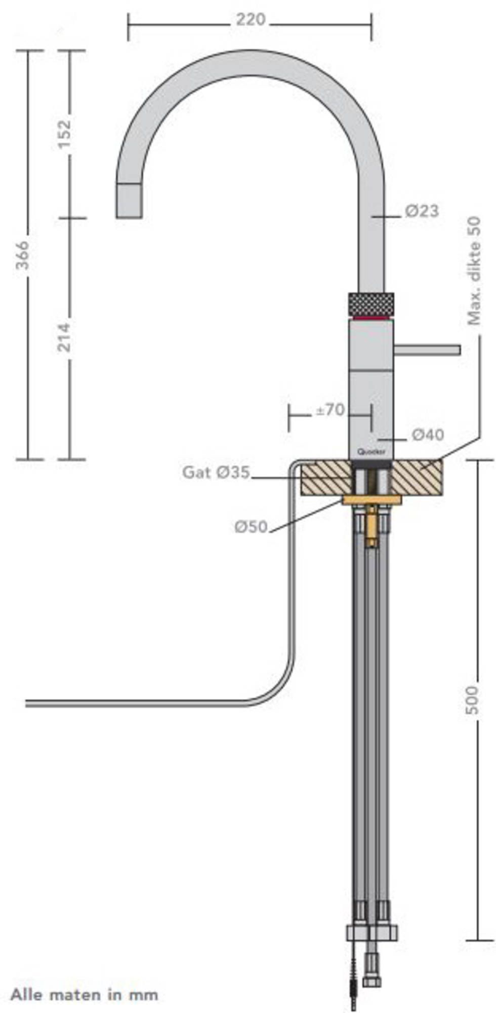 Quooker 22FRRVS  kokendwaterkraan afbeelding 5