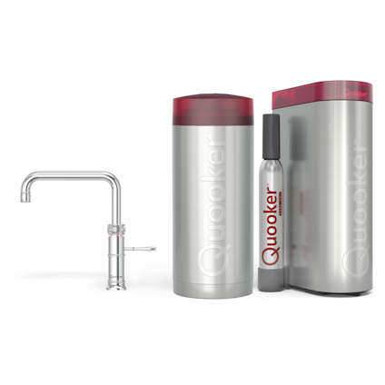 Quooker Combi+ Classic Fusion Square Chroom + Cube
