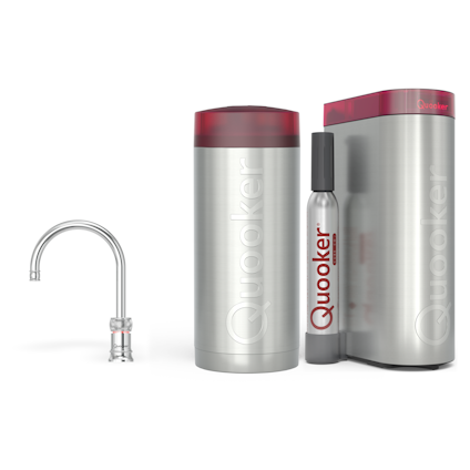 Quooker Combi+ Classic Nordic Round RVS + Cube