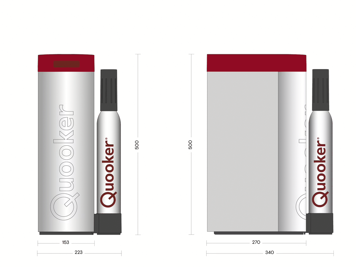 Quooker Combi+ Flex Square Gun Metal + Cube