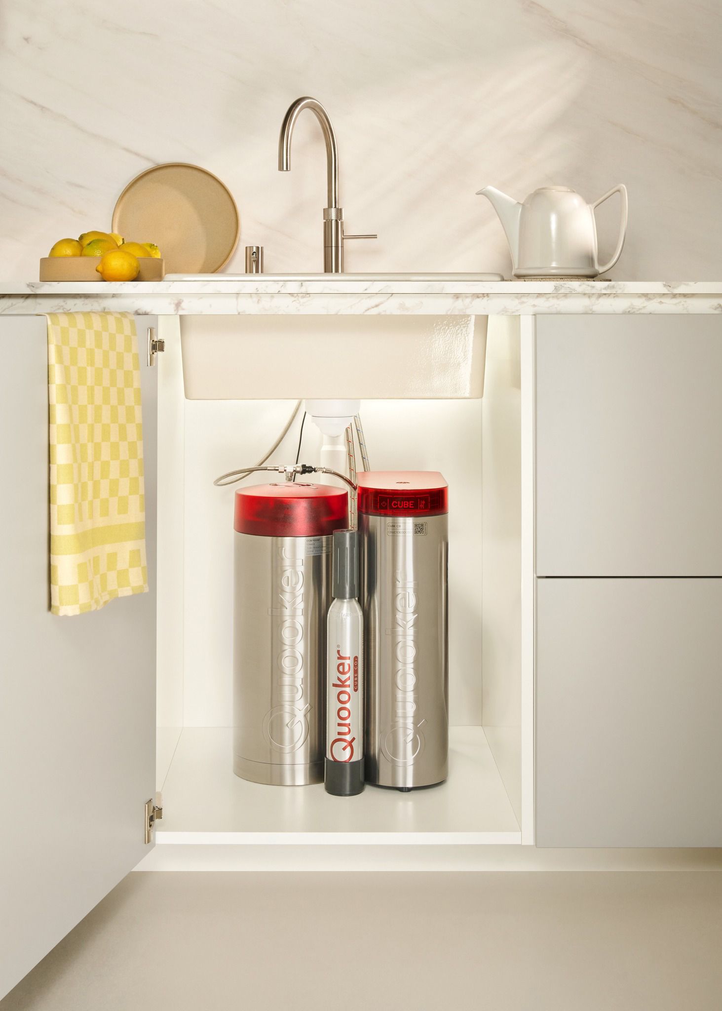Quooker Combi+ Flex Square Zwart + Cube  kokendwaterkraan afbeelding 5