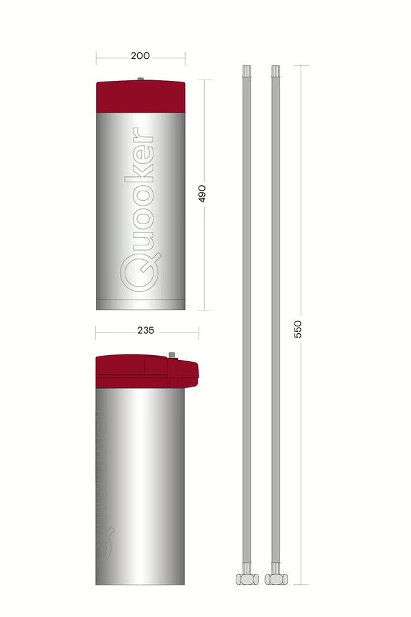 Quooker Combi+ Flex Square Zwart
