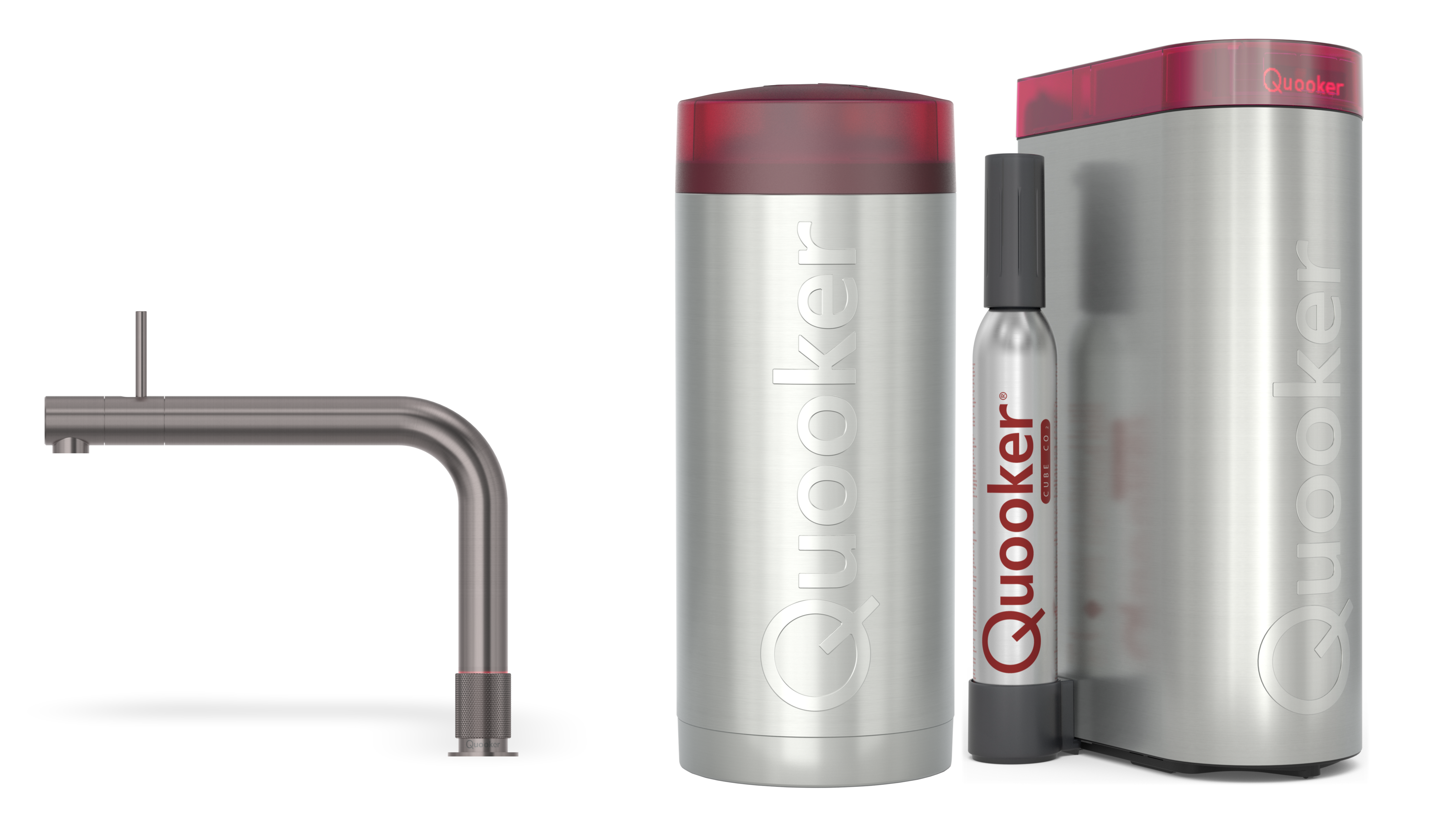 Quooker Combi+ Front Gun Metal + Cube
