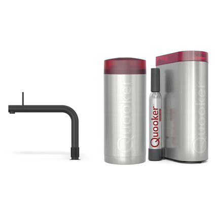 Quooker Combi+ Front Zwart + Cube