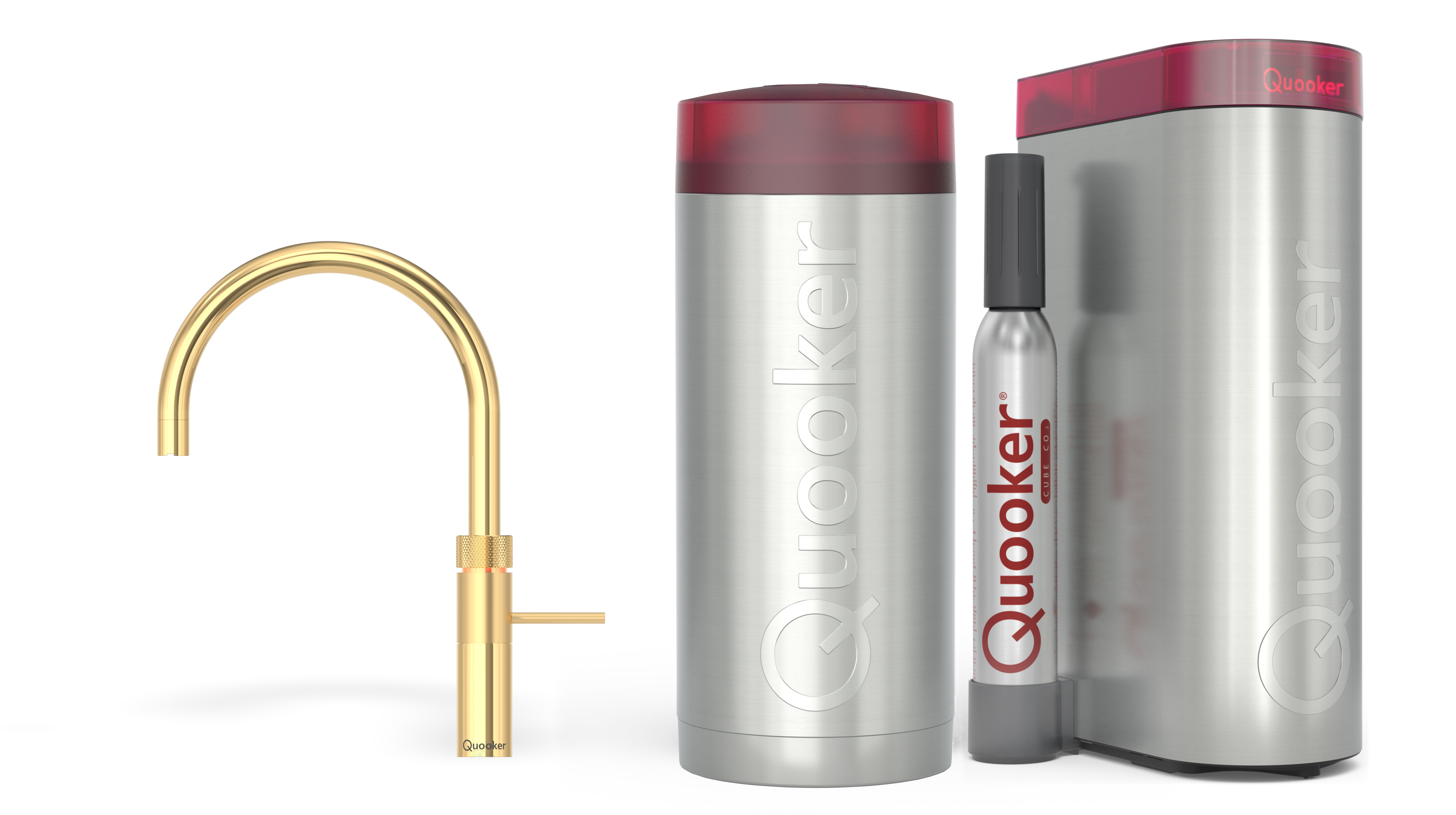 Quooker Combi+ Fusion Round Goud + Cube