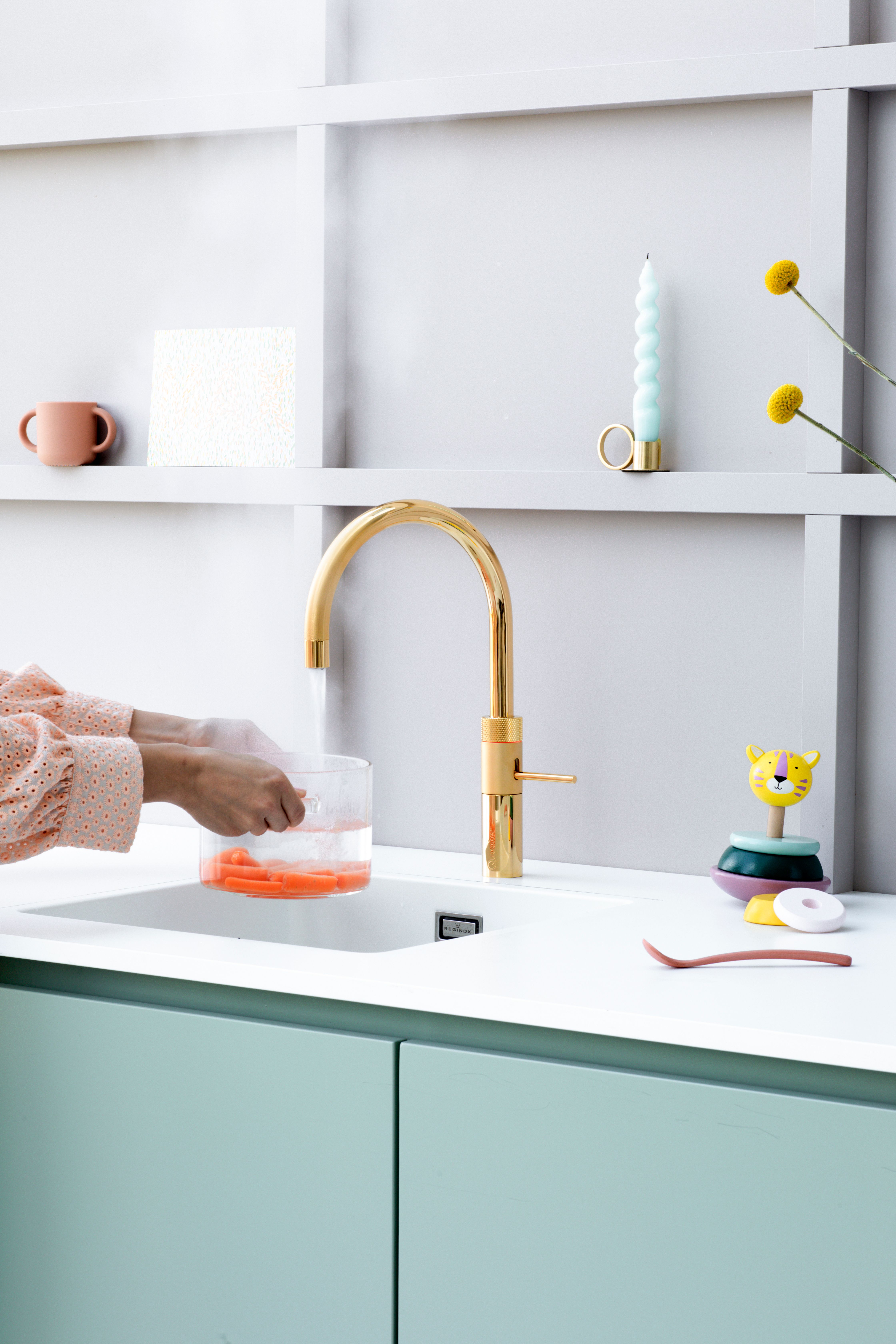 Quooker Combi+ Fusion Round Goud + Cube afbeelding 7