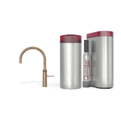 Quooker Combi+ Fusion Round Messing Patina + Cube