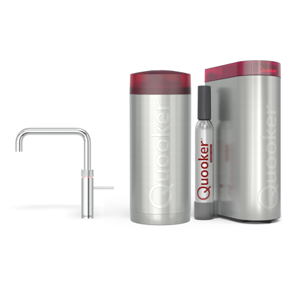 Quooker Combi+ Fusion Square Chroom + Cube