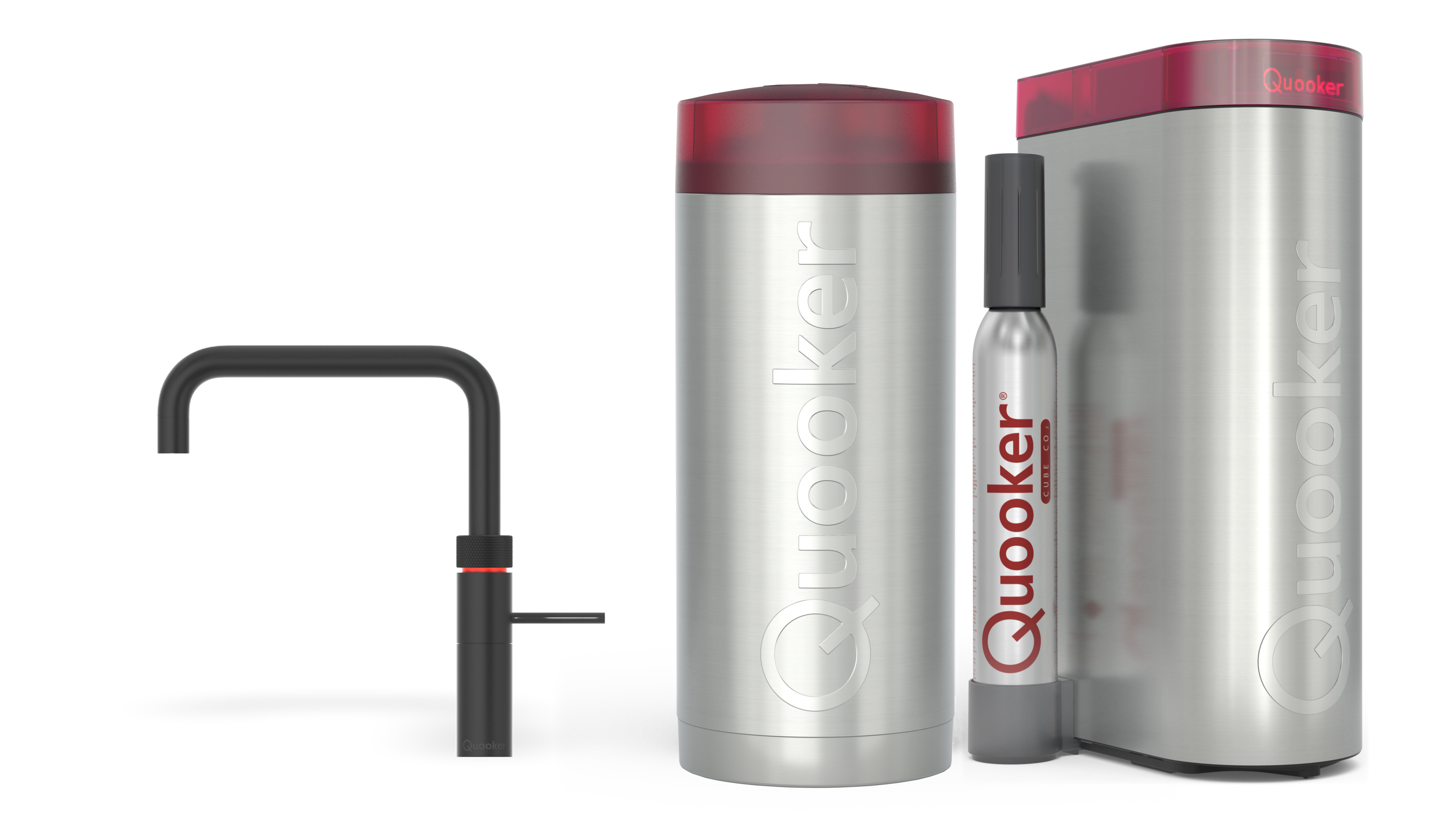 Quooker Combi+ Fusion Square Zwart + Cube