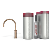 Quooker Combi Classic Fusion Round Messing Patina + Cube