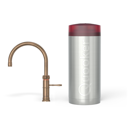 Quooker Combi Classic Fusion Round Messing Patina