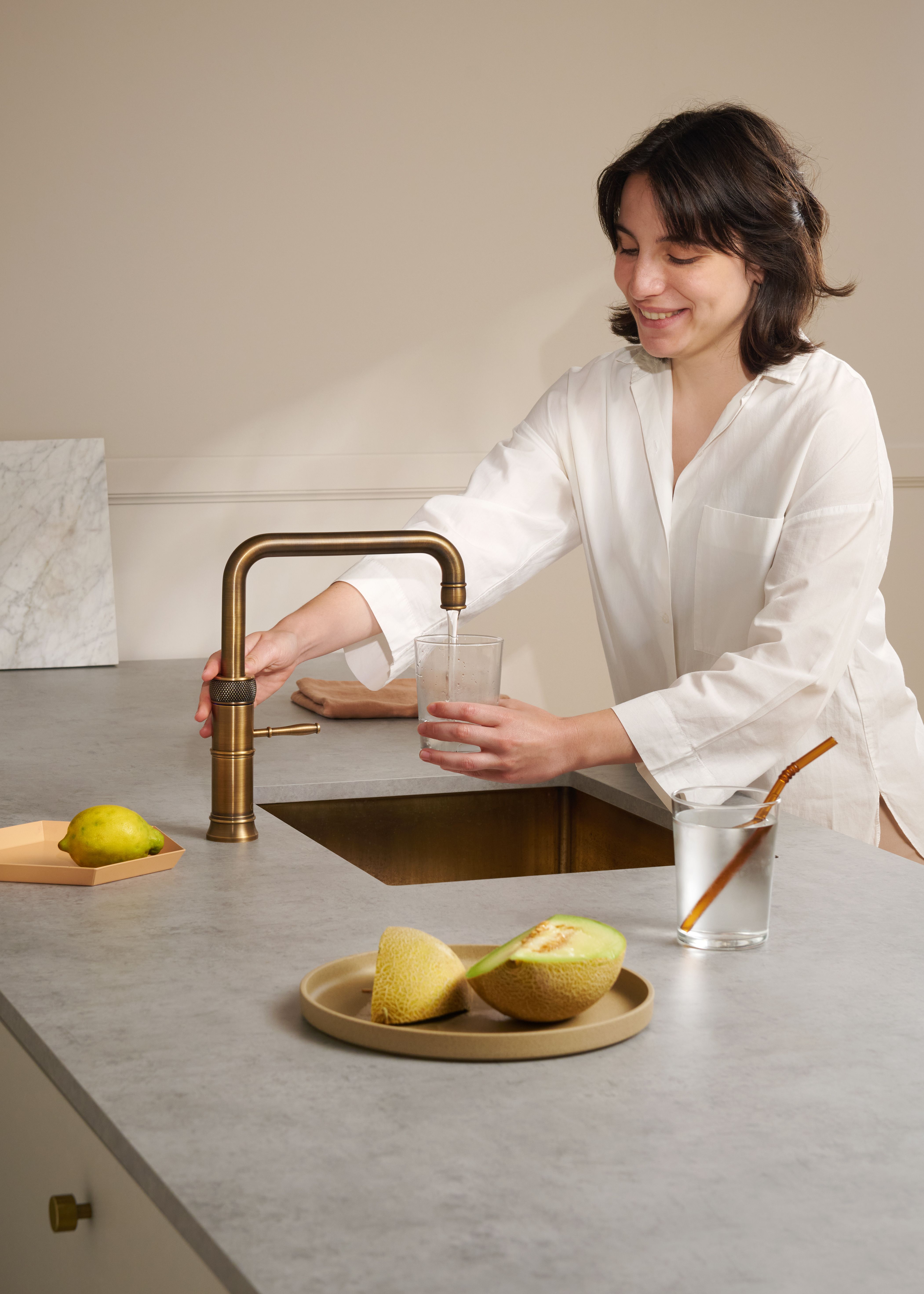 Combi Classic Fusion Square Messing Patina van Quooker afbeelding 6