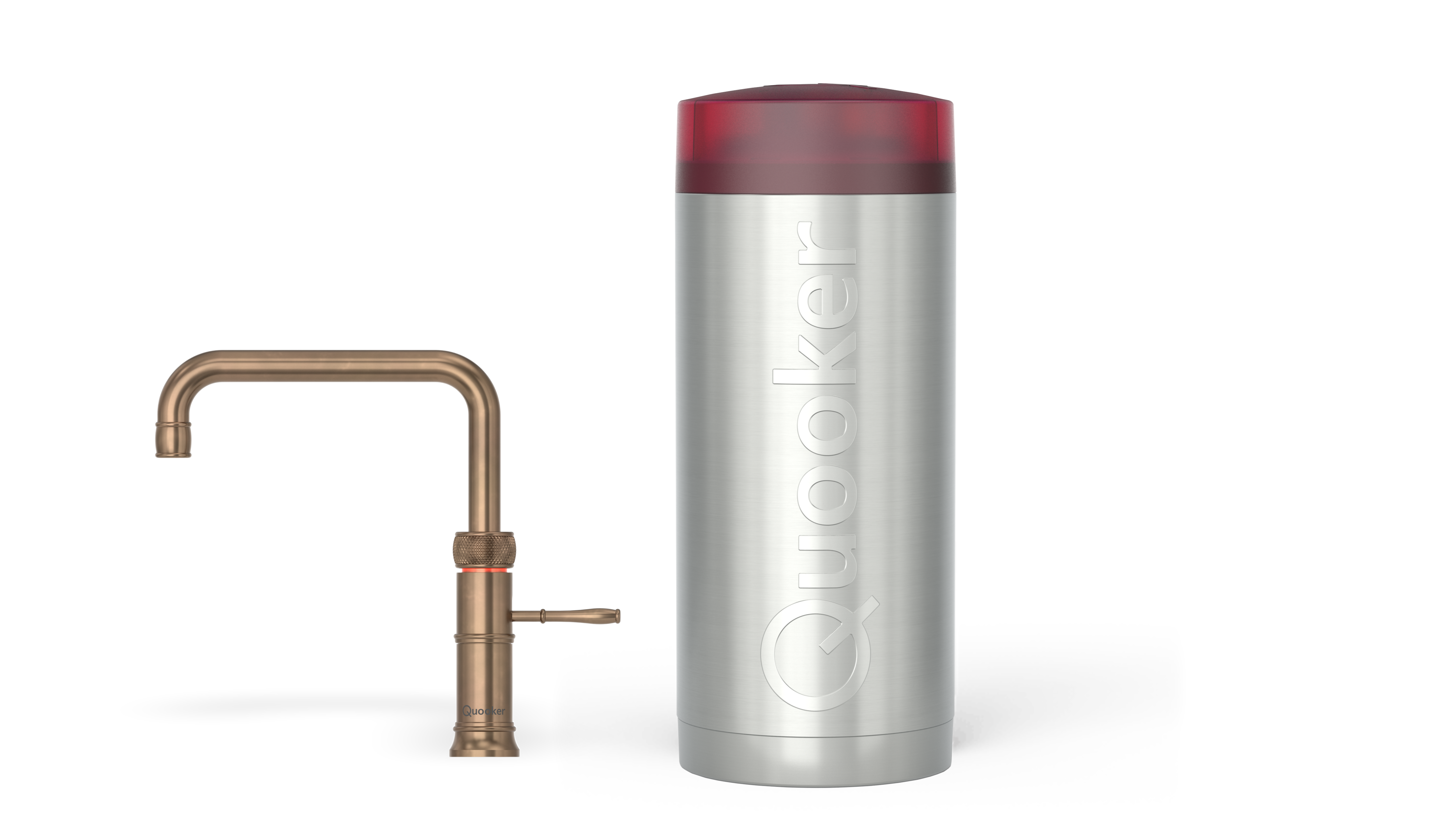 Quooker Combi Classic Fusion Square Messing Patina