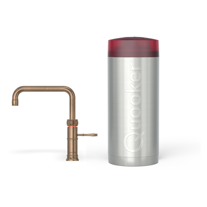 Quooker Combi Classic Fusion Square Messing Patina