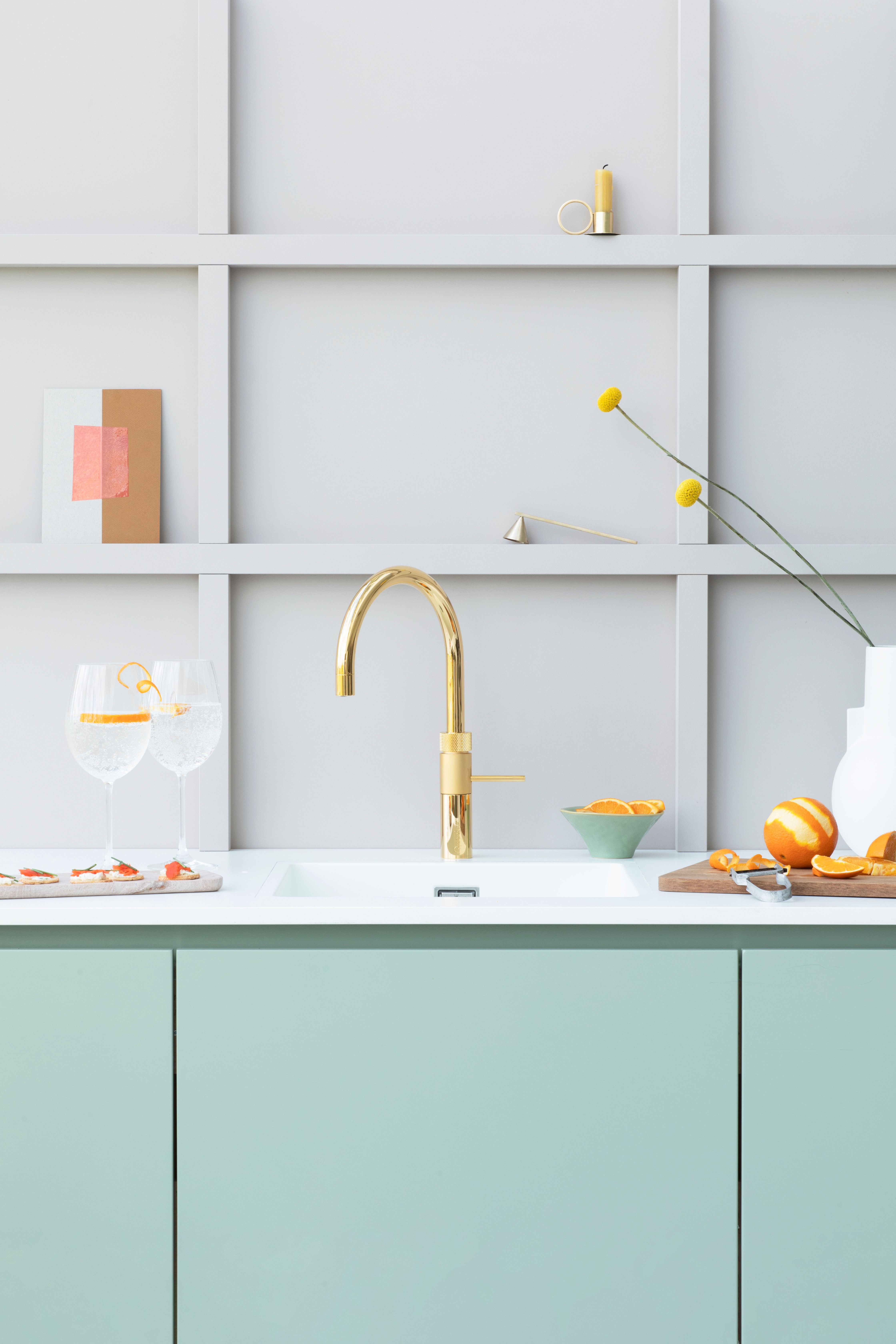 Quooker Combi Fusion Round Goud  kokendwaterkraan afbeelding 5