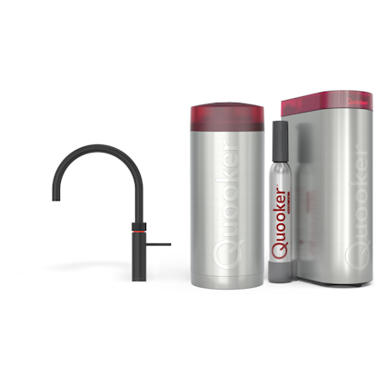 Quooker Combi Fusion Round Zwart + Cube