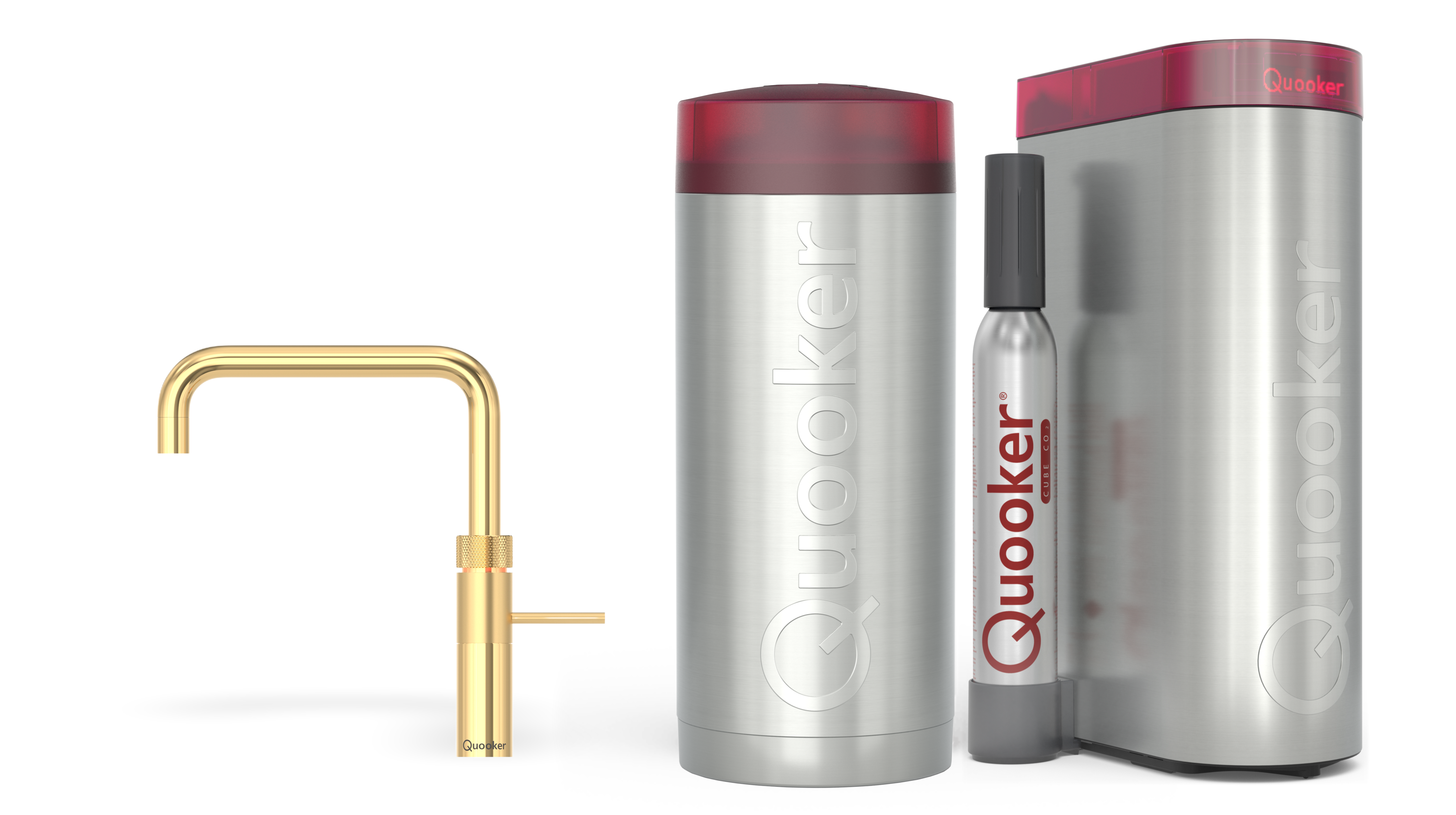 Quooker Combi Fusion Square Goud + Cube