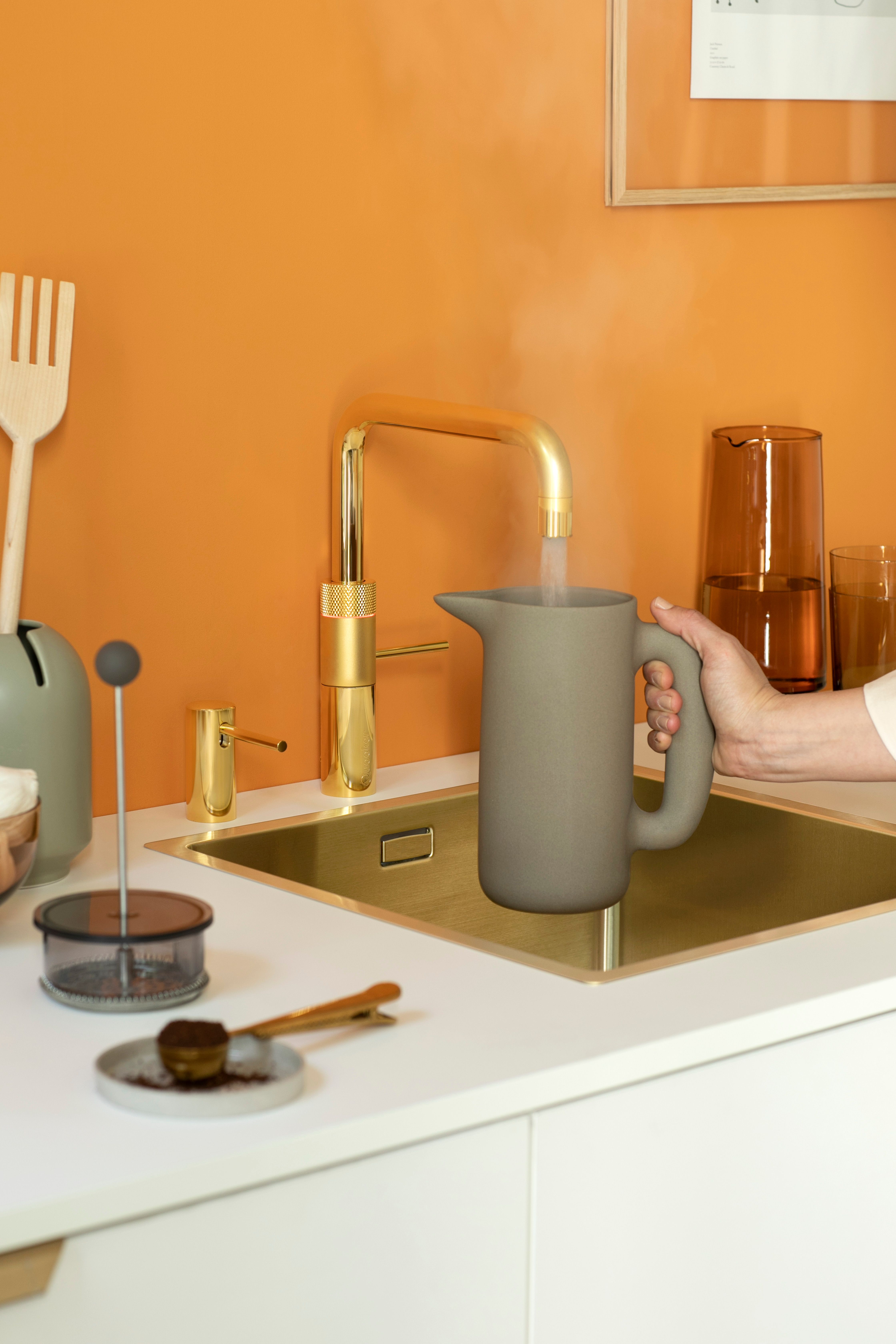 Combi Fusion Square Goud van Quooker afbeelding 6
