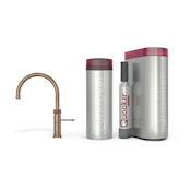 Quooker Pro3 Classic Fusion Round Messing Patina + Cube