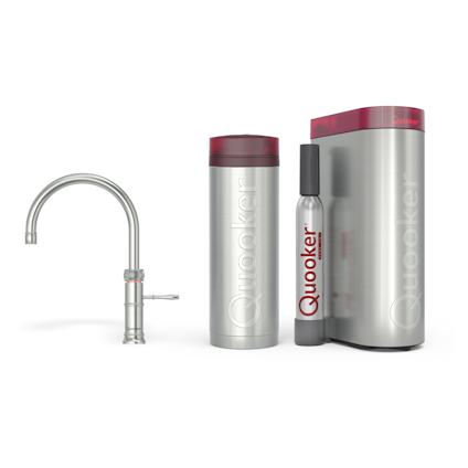 Quooker Pro3 Classic Fusion Round RVS + Cube