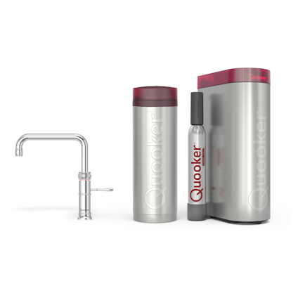 Quooker Pro3 Classic Fusion Square Chroom + Cube