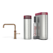 Quooker Pro3 Classic Fusion Square Messing Patina + Cube