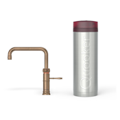 Quooker Pro3 Classic Fusion Square Messing Patina