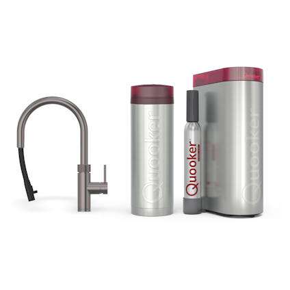 Quooker Pro3 Flex Round Gun Metal + Cube