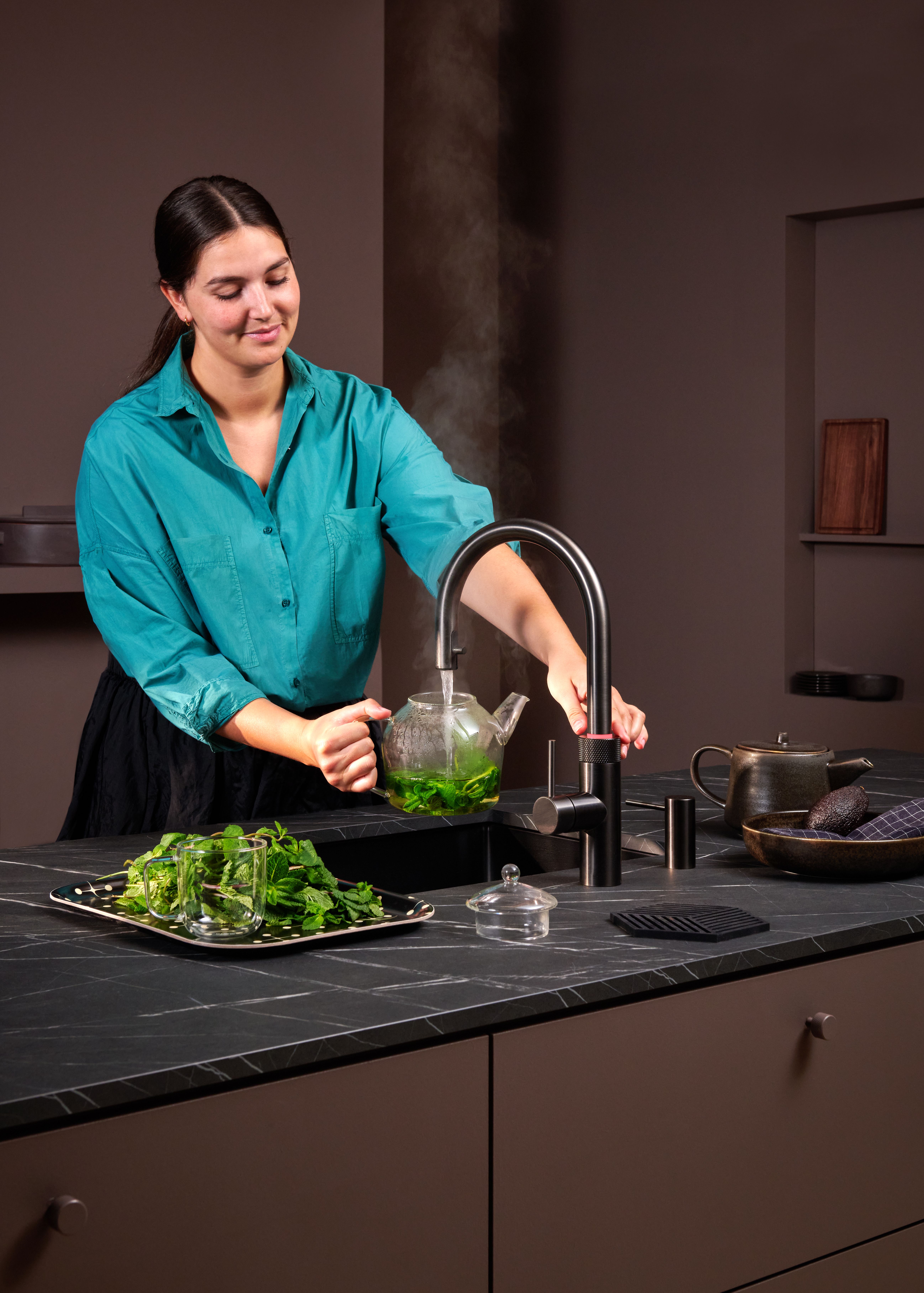 Quooker Pro3 Flex Round Gun Metal  kokendwaterkraan afbeelding 5