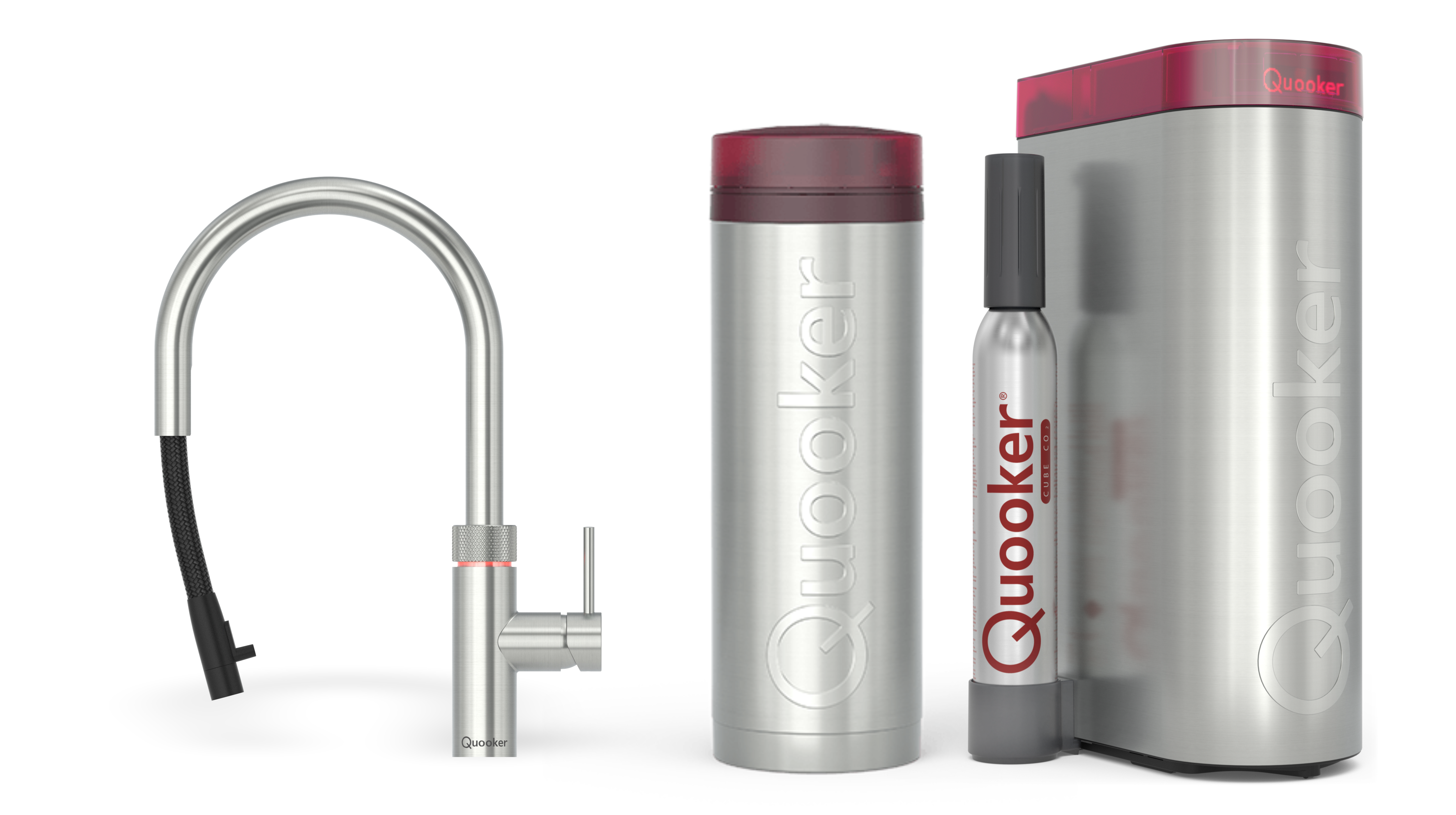Quooker Pro3 Flex Round RVS + Cube