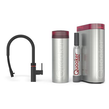 Quooker Pro3 Flex Round Zwart + Cube
