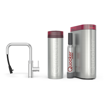 Quooker Pro3 Flex Square Chroom + Cube