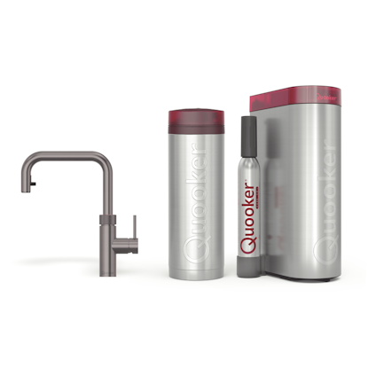 Quooker Pro3 Flex Square Gun Metal + Cube