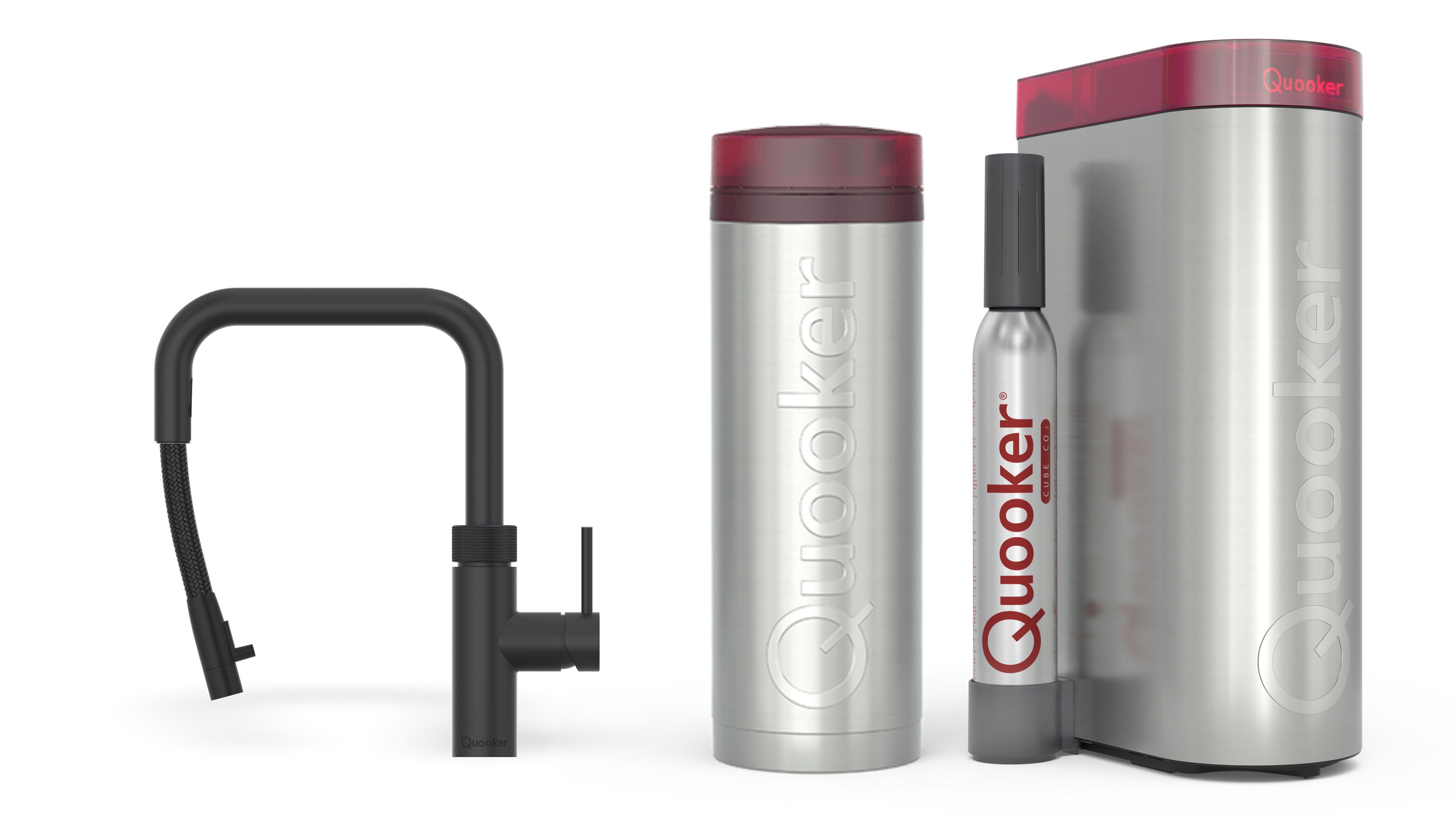 Quooker Pro3 Flex Square Zwart + Cube