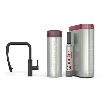 Quooker Pro3 Flex Square Zwart + Cube