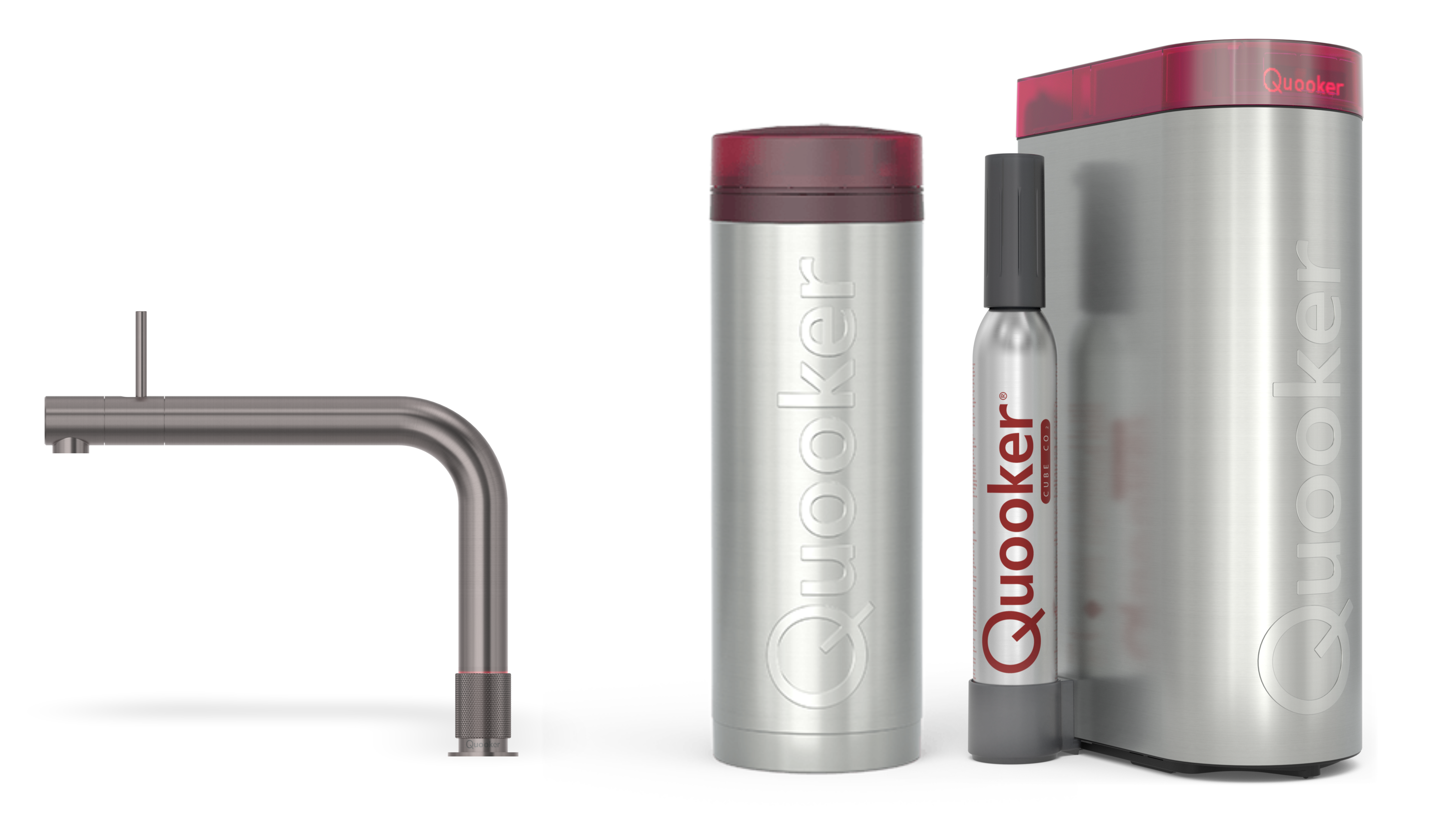 Quooker Pro3 Front Gun Metal + Cube