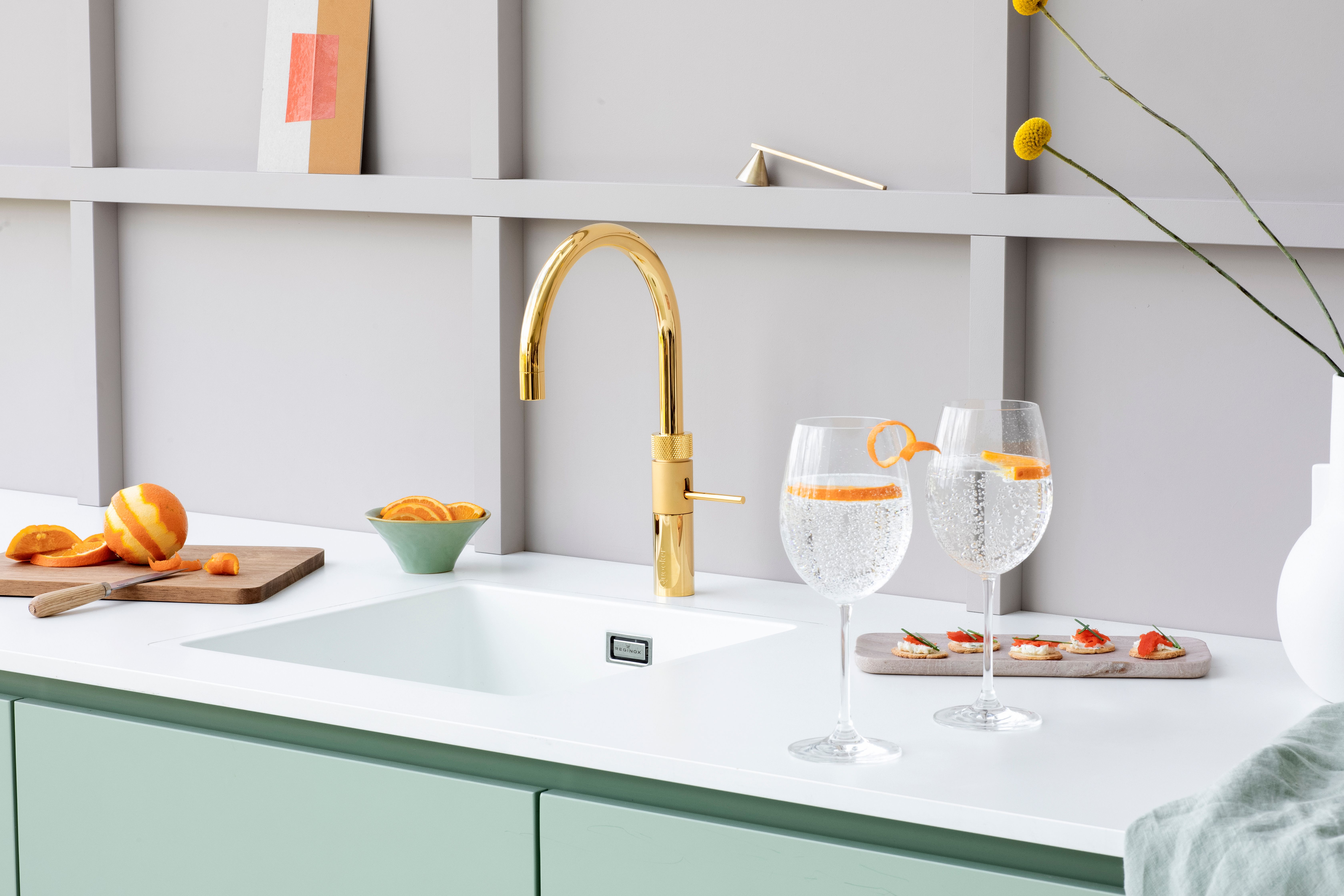Quooker Pro3 Fusion Round Goud + Cube afbeelding 7