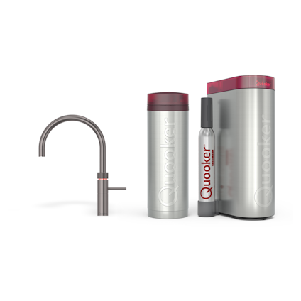 Quooker Pro3 Fusion Round Gun Metal + Cube