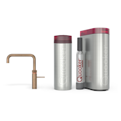 Quooker Pro3 Fusion Square Messing Patina + Cube